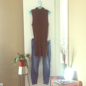 Knit Turtleneck Tank